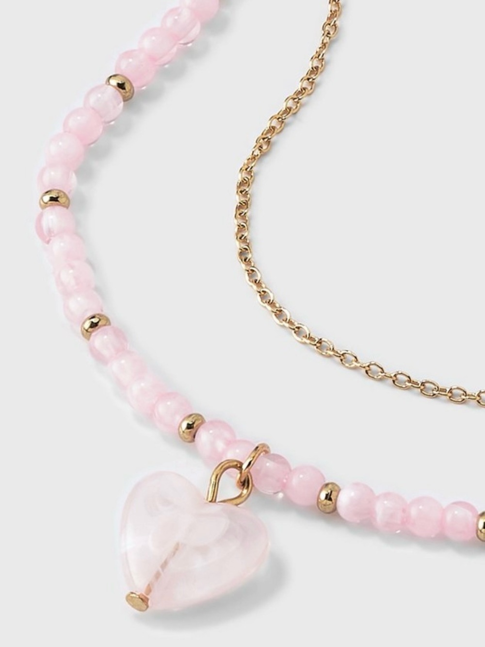 NWT Layered Necklace Set - Heart & Faux Gold